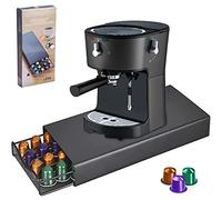 Porte Capsules Amzeeniu Tiroirs à Capsules de café Organisateur Support à capsules à café 40 Pcs,Tiroir en maille de Plateau Rangement Stockag e Pour Machine à Caféde Dosettes de Café pour Nespresso