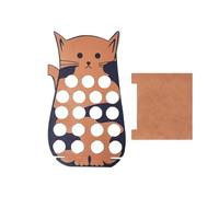 Porte-capsules de café en bois en forme de chat Dkh458 (marron, 31,1 x 17,8 cm)