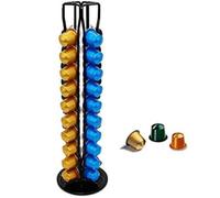 Porte-Capsules de Café - EXZACT - Support Rotatif - Compatible Nespresso - Métal Noir - 40 Capsules