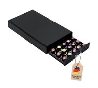Porte-capsules de café pour 50 capsules de café noir 38,2 x 23,2 x 5,6 cm - Tiroir de rangement de café compatible Nespresso