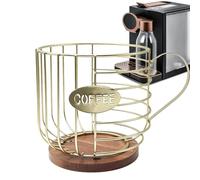 Porte-capsules De Café - Support À Dosettes En Métal Robuste, Organisateur De Dosettes, Support De Comptoir Compact, Rangement Élégant Pour Station De Boissons | Organisateur De Capsules De Café En Mé