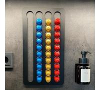 Porte-capsules mural pour capsules Nespresso - Sans perçage - Noir - Pour Nespresso Original