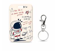 Porte-Carte Astronaute Double Face en , Astronaute géométrique + porte-clés | Panneau avant clair, Porte-carte pratique, Activités étudiantes, Pour les collectionneurs