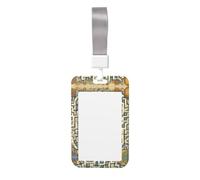 Porte-carte au trésor labyrinthe - Étui protecteur en polycarbonate transparent avec lanière verticale pour le bureau, l'école