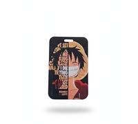 Porte Carte avec Lanière Style Anime Pirate Monkey D Luffy - Porte Badge Tour de Cou avec Étui Transparent - Lanyard Porte Clés pour Carte, Badge, Clés - Accessoire Fans Manga