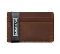 Porte-Carte Bancaire en Véritable Cuir - Design Fin Et Compact, Portefeuilles Et Porte-Cartes pour Hommes Et Femmes avec Pochette d'argent, Porte-Cartes Et Porte-Cartes D'identité Homme élégant.