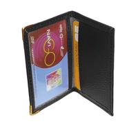 Porte carte crédit simple 1 à 2 carte + étui carte RFID, compact plat en cuir, pour carte Navigo, bancaire LOLUNA® (Noir)