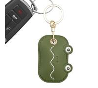 Porte-carte d'accès, support de carte d'accès en cuir Bag de soupçon de | Accessoire de trèfle clés de cas de clés avec anneau pour la carte d'accès au portefeuille Grenouille