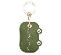 Porte-carte d'accès, support de carte d'accès en cuir Bag de soupçon de | Mignon portable Carte d'accès Protecteur Clé Pendeur de sac d'anneau pour hommes Grenouille