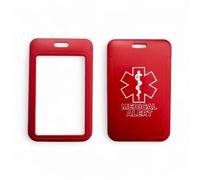 Porte-carte d'alerte médicale pour utilisation avec cordons existants (1)