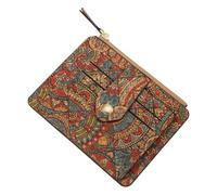 Porte-carte de crédit pour femme, portefeuille fin pour femme | Porte-cartes portefeuille floral vintage | Petit portefeuille, porte-cartes fin marron pour cartes d'identité, petits objets, crédit, ca