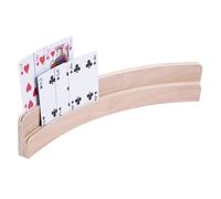 Porte-carte de jeu - ENGELHART - 390816 - Bois durable léger - Semi-circulaire 35 cm - Double emplacement confidentialité