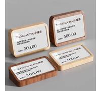 Porte-carte de numéro de Table incliné en acrylique, 88x46mm, porte-carte postale, présentoir, porte-menu en bois, porte-étiquette de prix 88x46mm Beech
