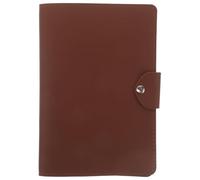 Porte-carte de Score de Golf en PU Marron, Carnet Compact Résistant | Coque Rigide Protectrice, Maintien Sécurisé de Plusieurs Cartes, Usage Pratique au Parcours, Finition Élégante