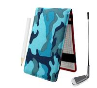 Porte-carte de score de golf - Livre de yardage de golf pour homme - Accessoires de golf pour homme - Livre de golf avec crayon - Carnet de bord Oxford Cloth Club - Carnet de bord de golf - Gadget de