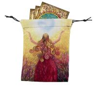 Porte-carte de tarot - Soupche à bijoux en velours à imprimé double face | Sac en marbre à cordon pour stockage de cartes de tarot, support de dés, petit sac de souvenir, pochette de rangement en cris