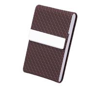 Porte-Carte De Visite, Porte-Carte De Visite En Tricot Avec Fermoir Magnétique Marron