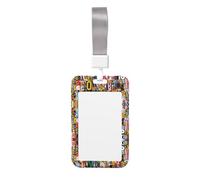 Porte-carte d'identité avec cordon pour carte d'identité imprimée lettres et chiffres, protection pour carte de travail, personnel de bureau, école, infirmière