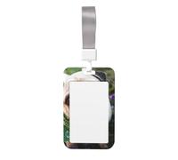 Porte-carte d'identité avec cordon - Protection pour carte d'identité - Carlin dans le jardin - Pour le personnel de bureau, l'école, les infirmières