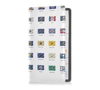 Porte-carte d'identité en cuir pour homme et femme - Boîte à gants pour cartes, documents essentiels, permis de conduire, documents du véhicule - Drapeau de l'État des États-Unis, multicolore, 1 size