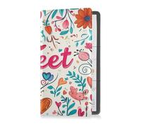 Porte-carte d'identité en cuir synthétique pour homme et femme - Boîte à gants pour permis de conduire, cartes et documents essentiels pour la Saint-Valentin, motif floral, cœurs