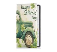 Porte-carte d'identité en cuir synthétique pour homme et femme, parfait pour voiture, pour documents, cartes, permis de conduire le camion de la Saint-Patrick