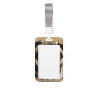 Porte-carte d'identité imprimé carlin pour carte de visite unisexe facile à transporter