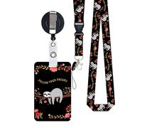 Porte-Carte D'identité Paresseux Avec Enrouleur De Badge Rétractable Model 1