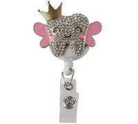 Porte-carte d'identité rétractable en dents de diamant, boucle défilement for badge Pour Porte-Carte, Porte-Badge