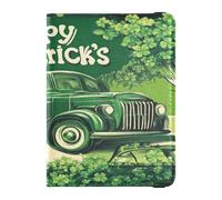 Porte-carte d'immatriculation et d'assurance en cuir pour la Saint-Patrick, boîte à gants pour carte d'identité, permis de conduire, cartes de contact clés pour hommes et femmes, cuir synthétique