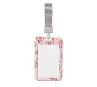 Porte-carte en forme de cochon rose, unisexe, porte-badge, porte-carte d'identité, porte-pass de travail, beau et accrocheur.