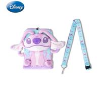 Porte-carte en peluche Disney Stitch sous licence officielle avec lanière assortie - Accessoire mignon et doux pour badge ou téléphone