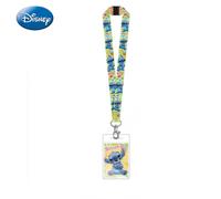 Porte-carte Lanyard Disney Stitch Officiel - Accessoire Thématique Animé avec Impression Vive, Étui Transparent pour Carte d’Identité, Idée Cadeau Stitch