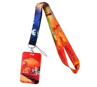 porte carte le roi lion lanière porte clé simba afrique carte bus cantine travail badge