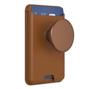 Porte-carte MagSafe Modèle PopWallet avec PopGrip Stand et Selfie Marron