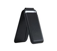 Porte-carte MagSafe pour iPhone avec Fonction Support en Cuir Noir