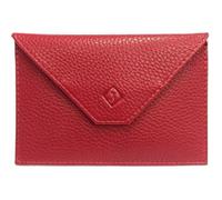 Porte carte papier voiture enveloppe + étui carte RFID, carte grise, crédit, permis, assurance, identité, cuir LOLUNA® (Rouge)