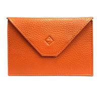 Porte carte papier voiture enveloppe + étui carte RFID, carte grise, crédit, permis, assurance, identité, cuir LOLUNA® (Orange)