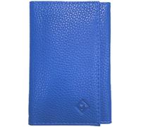 Porte carte papier voiture + étui Carte RFID, carte grise, permis, identité, assurance, 3 volets compact cuir LOLUNA® (Bleu clair)