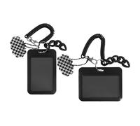 Porte-Carte Photo 2 Pièces, Porte-Carte D'Identité, Porte-Carte D'Identité Portable, Porte-Carte De Bus, Porte-Clés Porte-Carte Photo