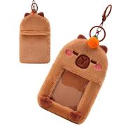 Porte-Carte Photo en Peluche,Porte-Carte Photo en Peluche - Cadre d'affichage Photo Capybara - Pochette Photo d'animal de Dessin animé, Protecteur de Porte-Carte de crédit bancaire, Porte-Carte Photo