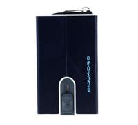 Porte carte - PIQUADRO - Blue Square - Compact - RFID - Cuir Bleu