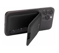 Porte-carte RFID magnétique compatible MagSafe fonction support - coloris noir [Xcase]