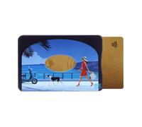 Porte-carte rigide anti-RFID - Protection 1 carte bancaire - PVC ""Arche"" - Fabriqué en France - Color Pop