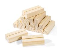 Porte Carte Support de en Bois Naturel Menu Mariage Titulaire pour Numéro Table Décoration Mémo Photo Dîner Restaurants Banquets et Fêtes (12 Pièces)