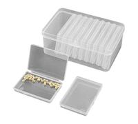 Porte-cartes - 17,3 x 11 x 7 cm en polypropylène avec 11 boîtes de poker | Organiseur carré transparent pour cartes à jouer et accessoires de jeu de voyage