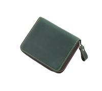 Porte-cartes accordéon antivol à 24 emplacements - Portefeuille pour passeport en cuir de buffle véritable vintage, organiseur de voyage multifonction avec protection RFID (134 x 105 x 30 mm, 100 g