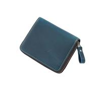 Porte-cartes accordéon antivol à 24 emplacements - Portefeuille pour passeport en cuir de buffle véritable vintage, organiseur de voyage multifonction avec protection RFID (134 x 105 x 30 mm, 100 g
