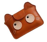 Porte-cartes amincissant multifonction rétro pour cartes de crédit et billets en papier sur le thème des chats, marron, Beauté de masse