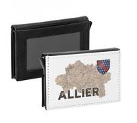 Porte-Cartes Automatique Anti-RFID - Allier 03 Departement Laon Carte Ancienne Hauts de France - Portefeuille Intelligent avec Ejection Rapide des Cartes Etui Securise Aluminium et Similicuir Imprime
